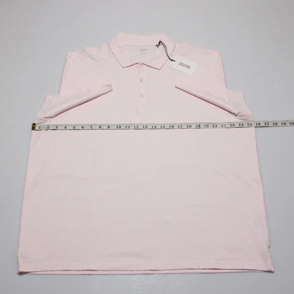 Orchard & Broome NWT Grand Short Sleeve Polo Shirt Size XXL in Pink Cotton Blend